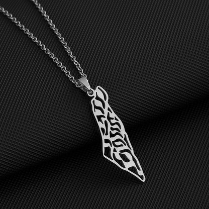 Palestine Map Necklace