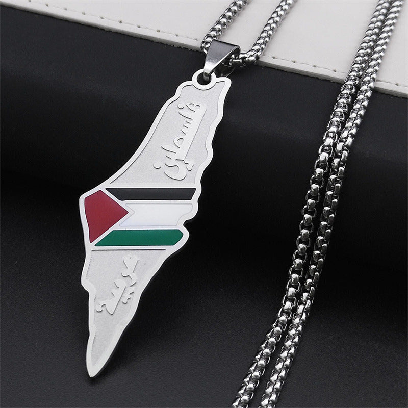 Palestine Map Necklace (2 Models)