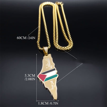 Palestine Map Necklace (2 Models)